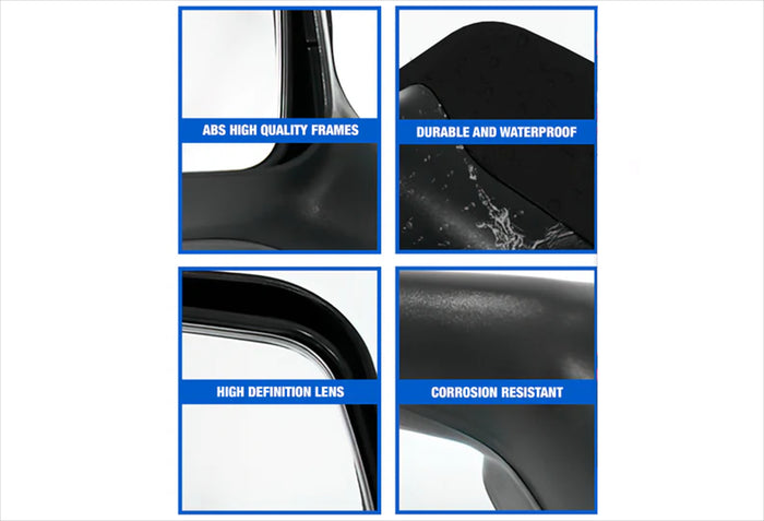 Hood Mirrors Chrome Set Compatible with KW T680 Next Gen 2022+