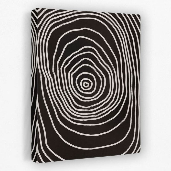 Hypnosis Symmetry - Black and White Canvas Wall Art