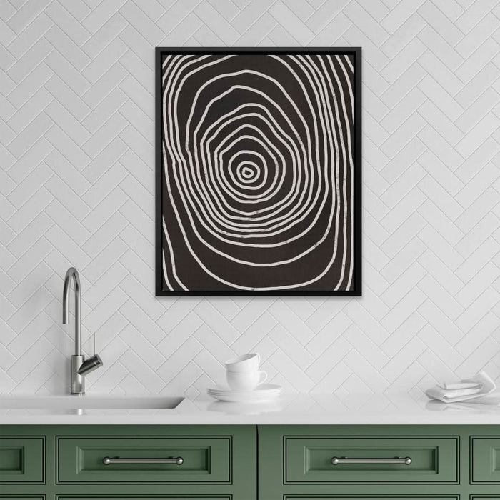 Hypnosis Symmetry - Spiral Wall Art in Black Frame