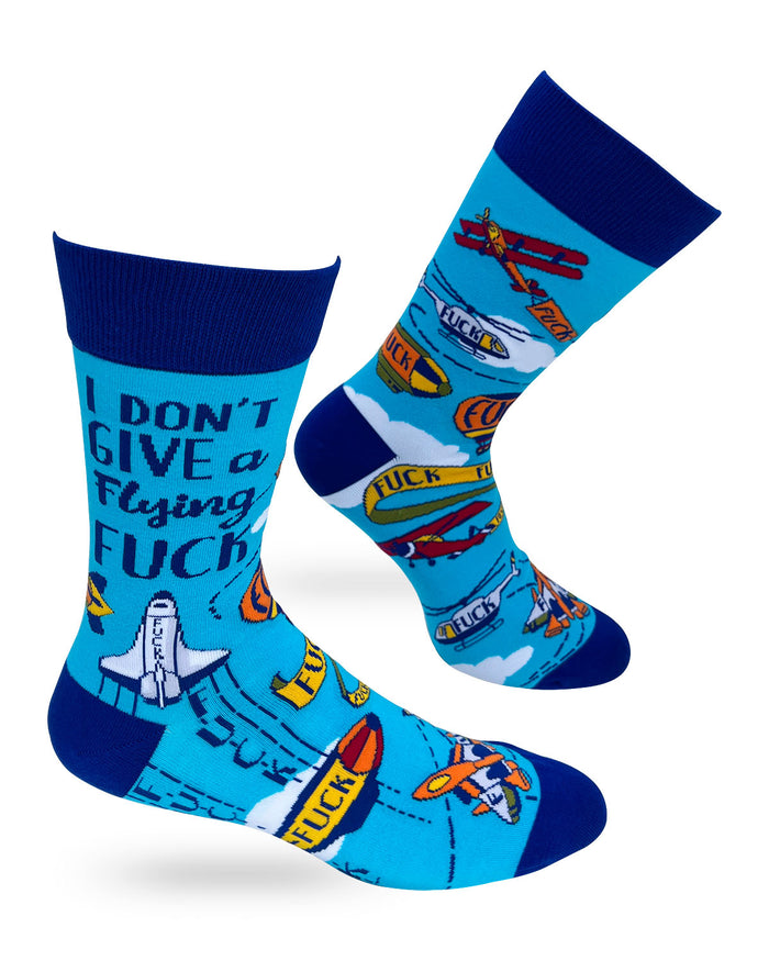I Don't Give a Flying F..k Men's Novelty Crew Socks