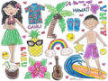 I Love Hawaii Watercolor Painting