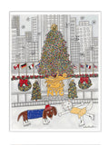 Ice Skating Glitter Card