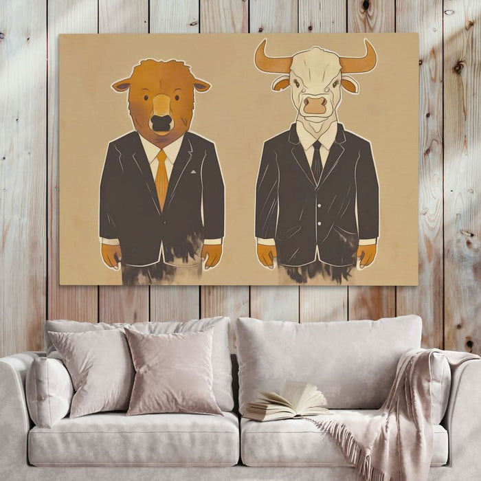 Iconic Traders - Beige Wall Art for Office