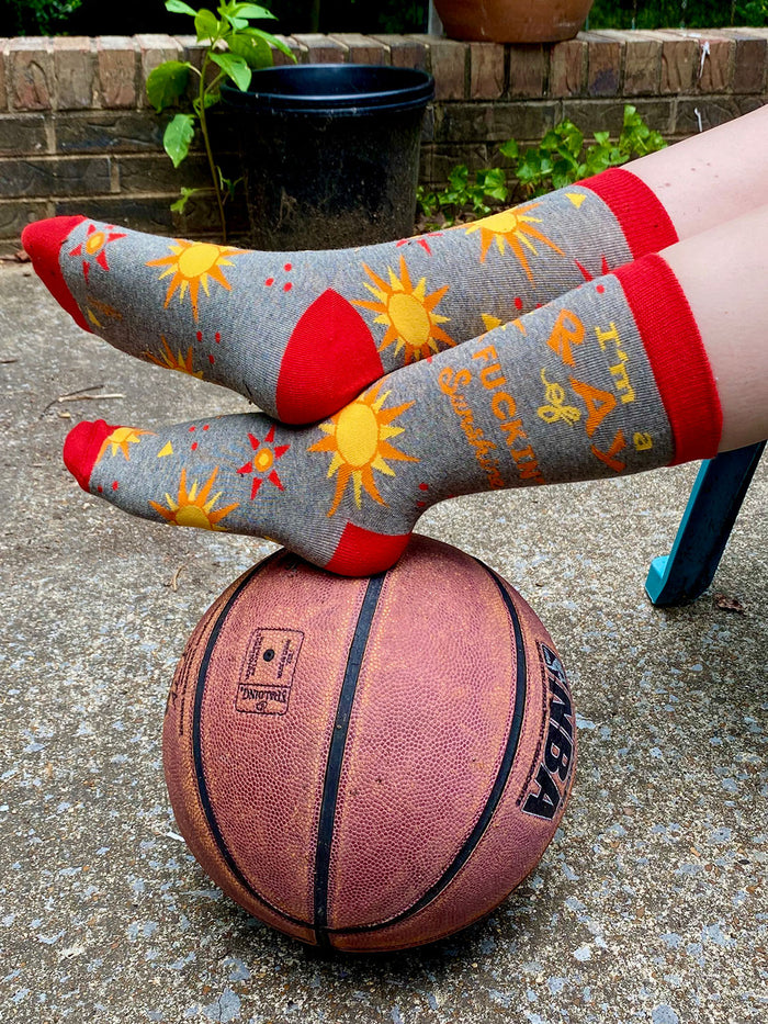 Profanity socks I'm a Ray of fuckin' Sunshine