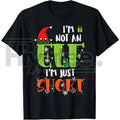 "I'm Not An Elf Just Short" Funny Christmas T-Shirt – Xmas Men Women Kids Tee