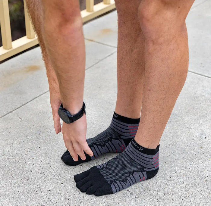 Injinji Toe Socks - Ultra Run Mini Crew - worn standing