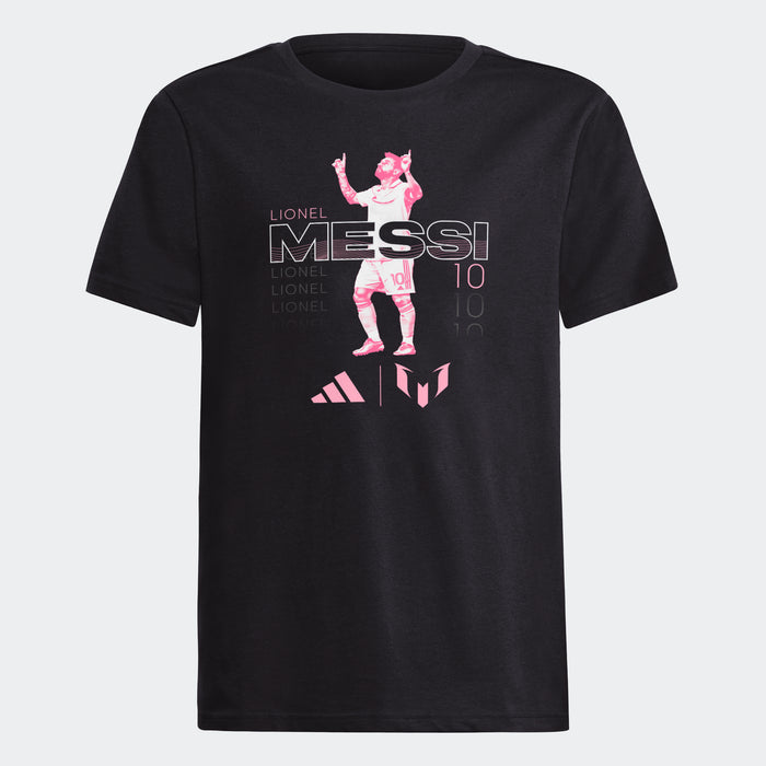adidas Inter Miami CF Black Messi SS T-Shirt | Kid's