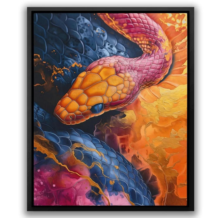 Iridescent Serpent - Colorful Canvas Wall Art