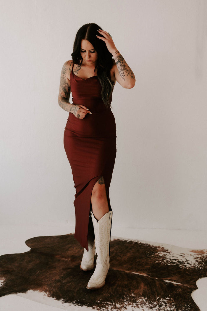 Iris Cowl Neck Maxi Dress