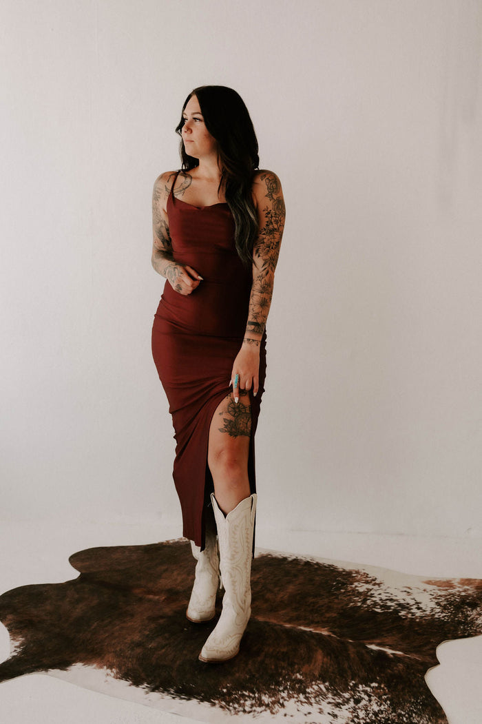 Iris Cowl Neck Maxi Dress