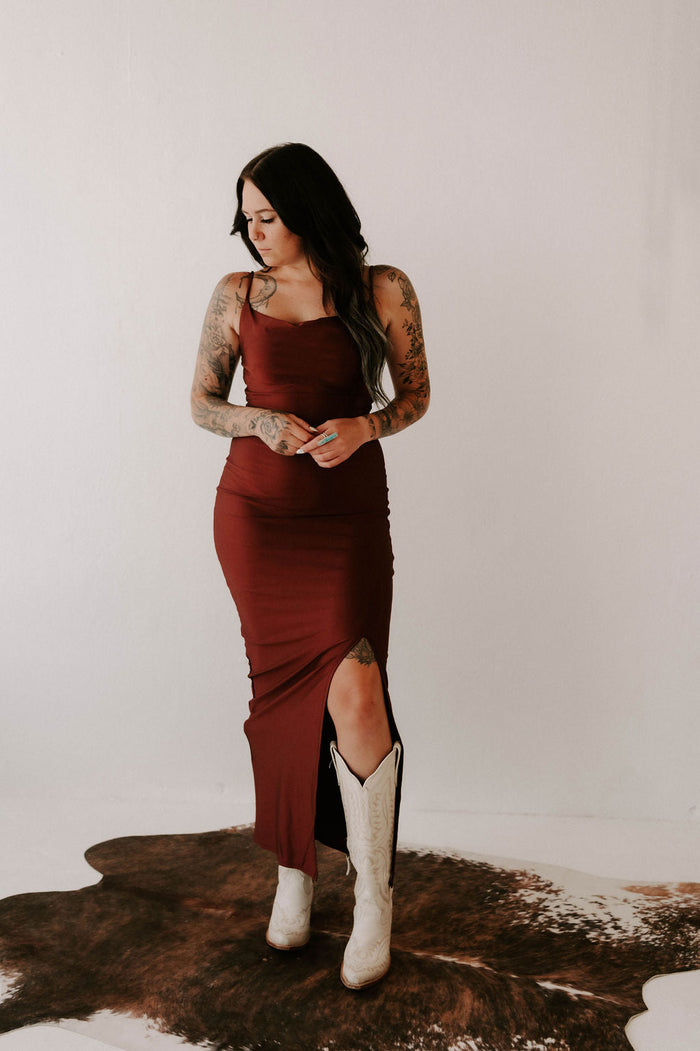 Iris Cowl Neck Maxi Dress