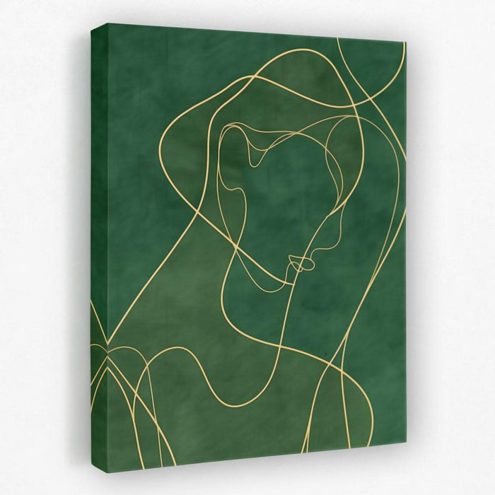 Jade Oasis - Doodle Canvas Wall Art