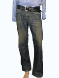 jeans effetto sabbiato uomo