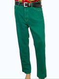 jeans verde uomo