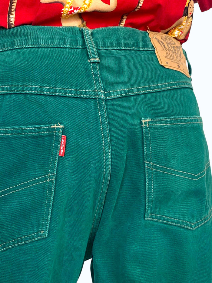 jeans verde uomo