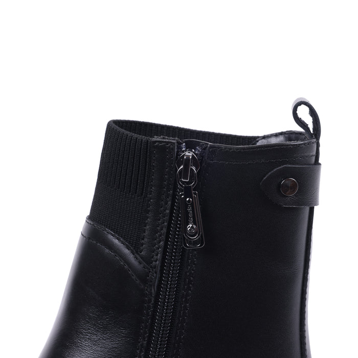 JULISSA BLACK LEATHER WATERPROOF BOOT