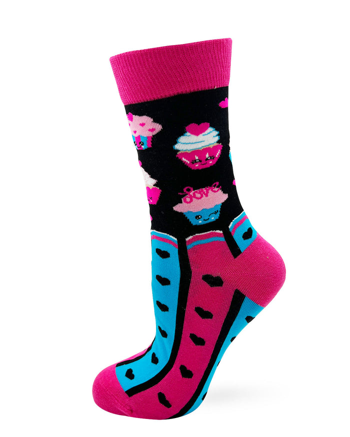 Cupcakes Sassy Ladies' Novelty Crew Socks