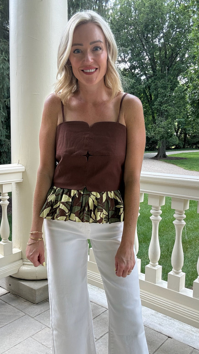 Katrina Printed Peplum Top