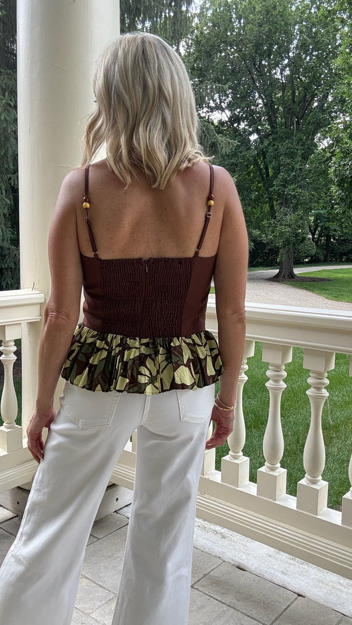 Katrina Printed Peplum Top