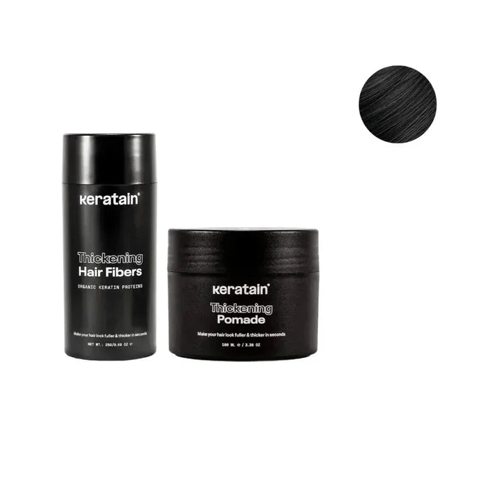 Keratain pomade + Keratain hair fibers – Black (25 gr) - Hairgivers