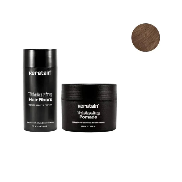 Keratain pomade + Keratain hair fibers – Light brown (25 gr) - Hairgivers