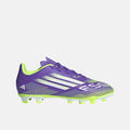 Side view of the Kids' Adidas F50 Club FG/MG Soccer Cleats.