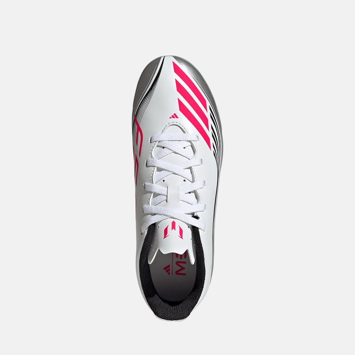 Top view of the Kids' Adidas F50 Messi Club FG/M Soccer Cleats.