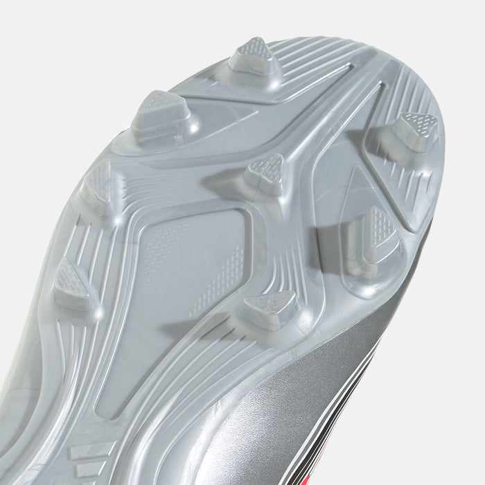 Up close, bottom view of the Kids' Adidas F50 Messi Club FG/M Soccer Cleats.