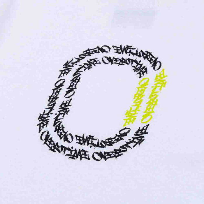 Up close, front view of the Overtime Kids' Vandal Script Tee.