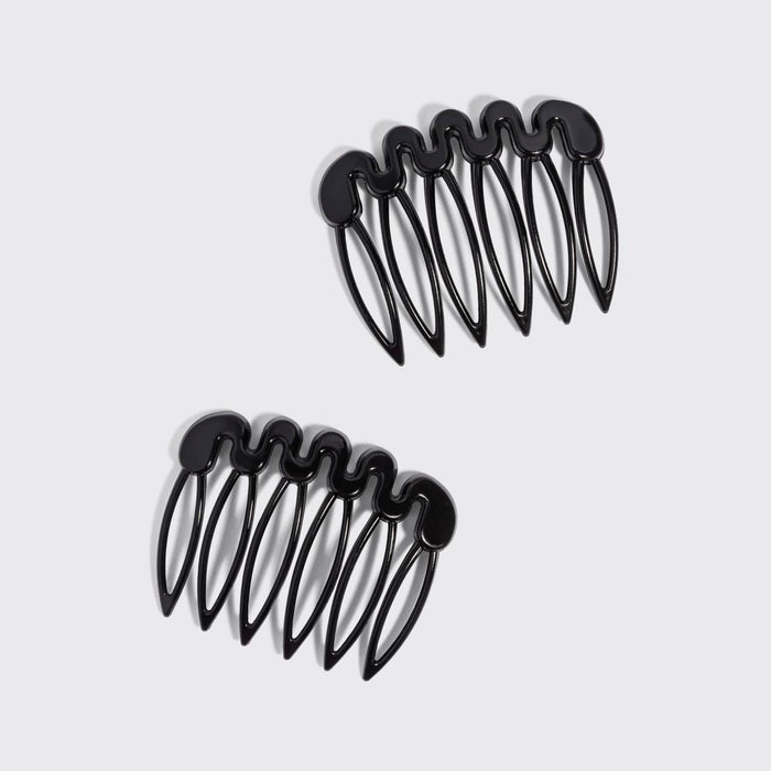 Kitsch French Hair Combs 2pc Set - Black