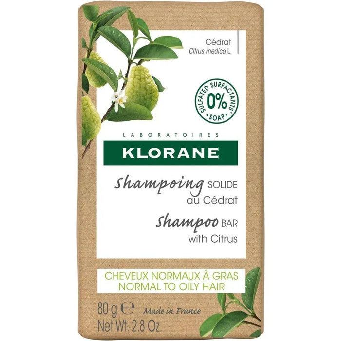 Klorane shampoo bar Citrus - oily hair (80 gr) - Hairgivers