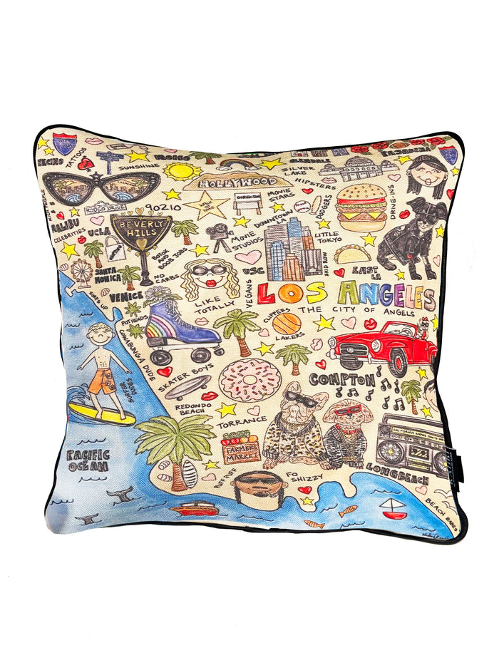 LA Map Pillow
