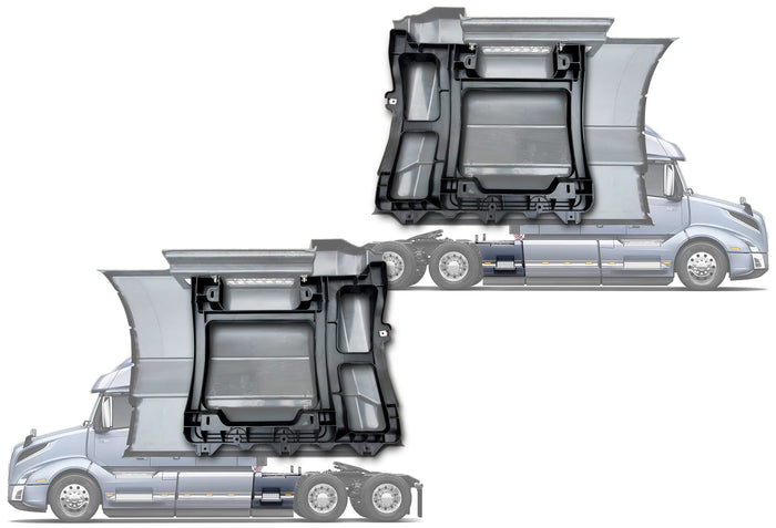 Large Inner Supports for The Rear Step Fairings Set 2018+ Volvo VNL