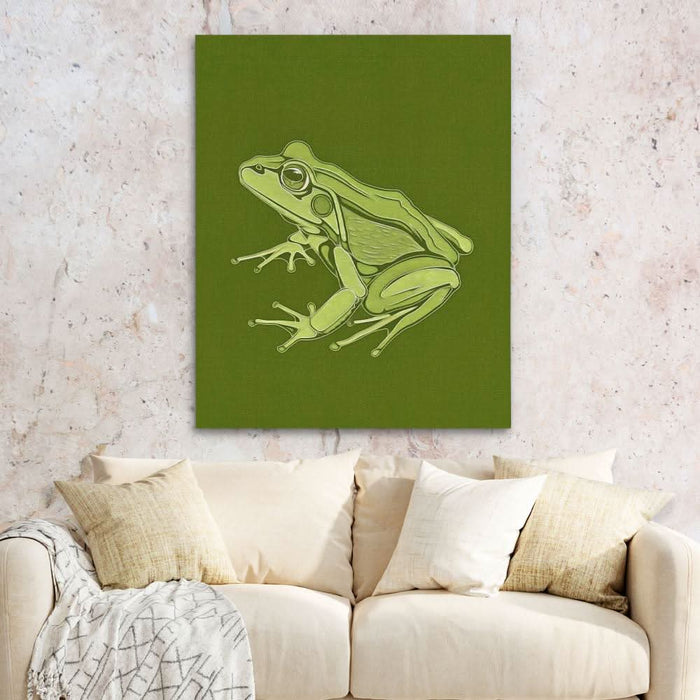 Leafy Lounger - Earth Tones Wall Art for Home Office