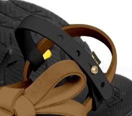 Leather Tech Straps (pair) - installed close-up