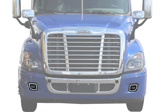 Full LED Projector Fog Lights Black Pair Freightliner Cascadia 2008-2017 -