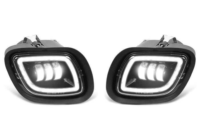 Full LED Projector Fog Lights Black Pair Freightliner Cascadia 2008-2017 -