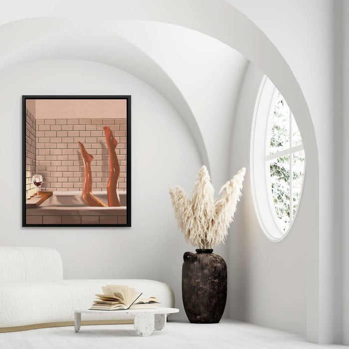 Legs in a Bath - Large Modern Canvas Print