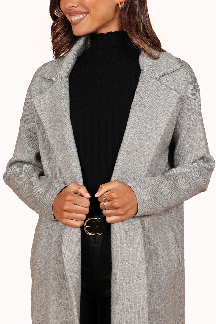 Petal and Pup USA OUTERWEAR Lenore Coatigan - Grey