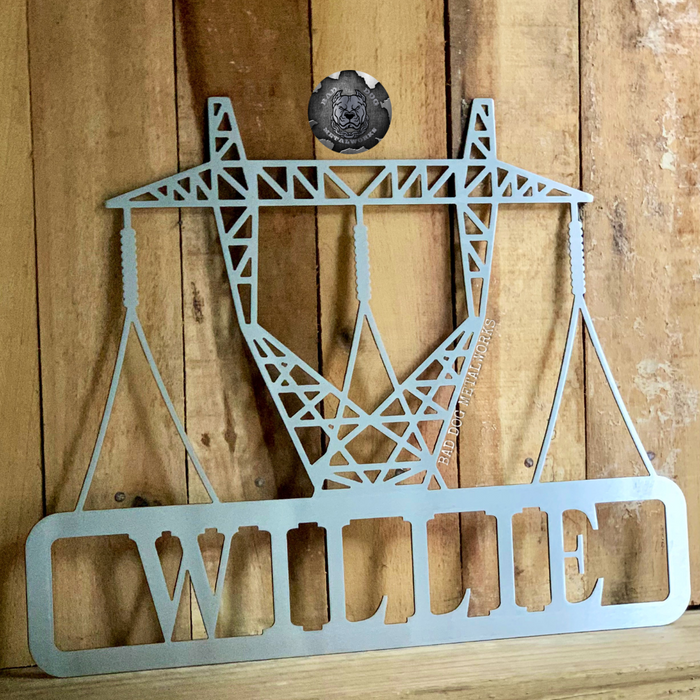 Lineman Transmission Tower Monogram