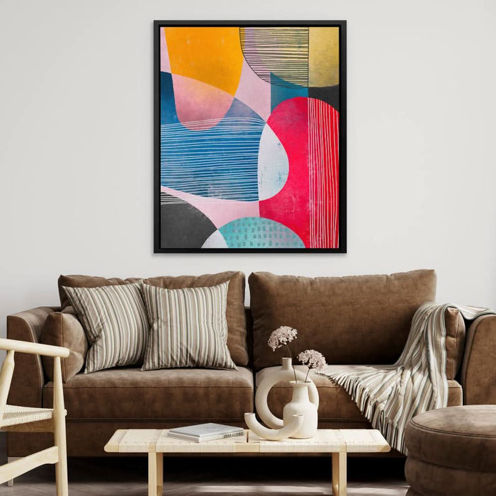Lines In Circles - Large Abstract Canvas Print