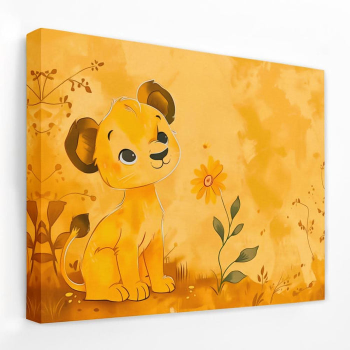 Lioness Cub - Animals Canvas Wall Art