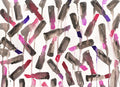 Lipstick Drip Watercolor Painting