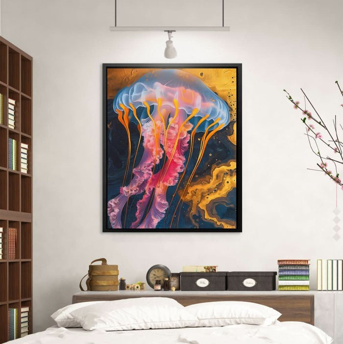 Liquid Jellyfish - Abstract Colorful Canvas Wall Art
