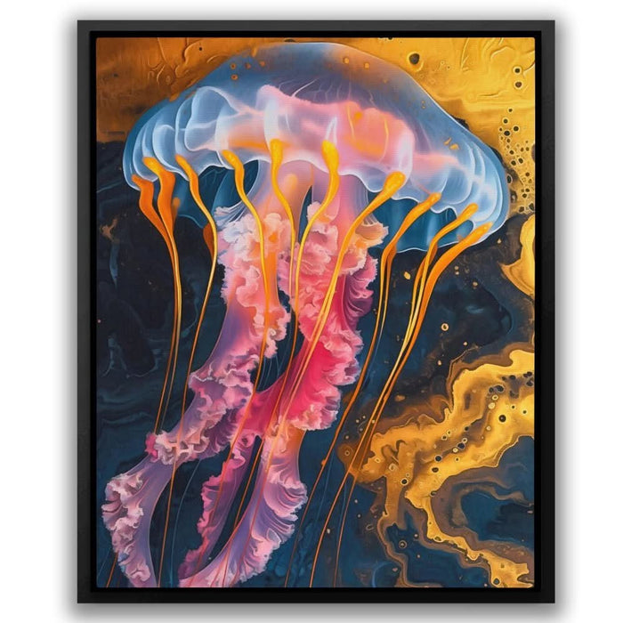 Liquid Jellyfish - Jellyfish Wall Art in Black Frame