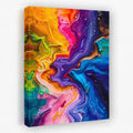 Liquid Paint - Rainbow Canvas Wall Art