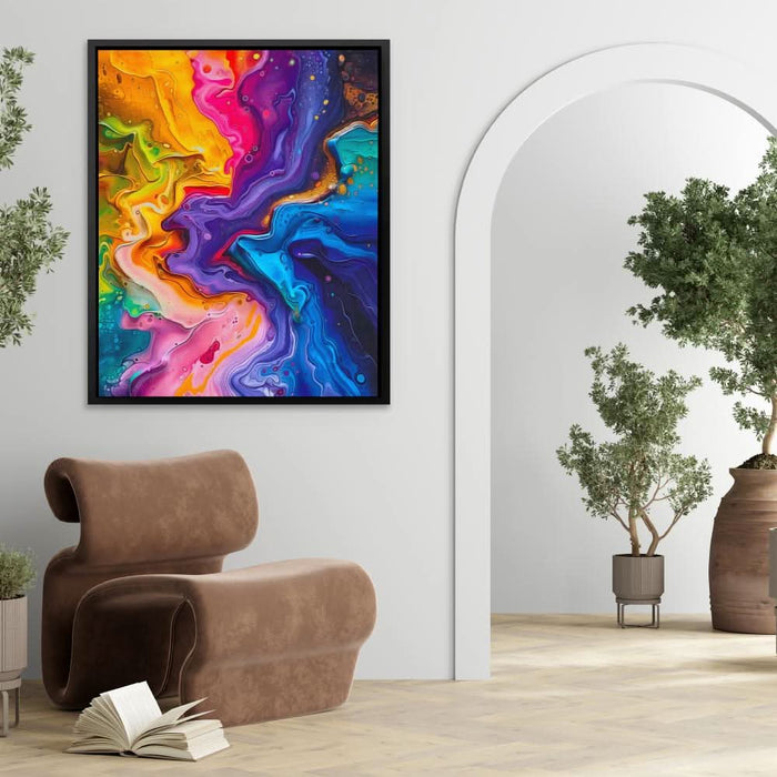 Liquid Paint - Abstract Colorful Canvas Wall Art
