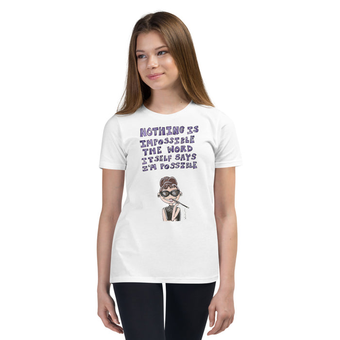 Little Audrey Quote Youth Short Sleeve T-Shirt