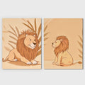 Little Lion Duo - Animals Canvas Wall Art