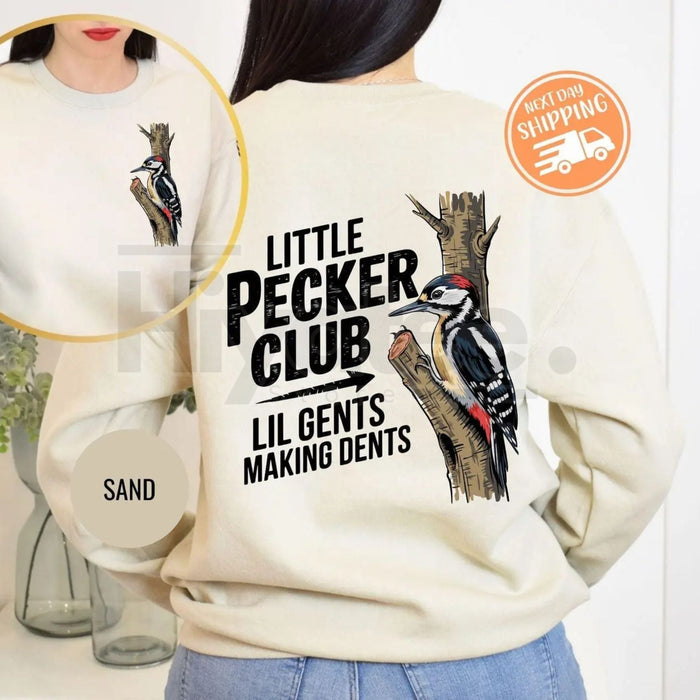 Little Pecker Club Hoody: Lil Gents Making Dents Funny Offensive Men's Sweatshirt